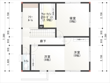 下粟津町モデルハウスFPの家1階